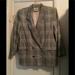 Blazer plaid slight pink stripe